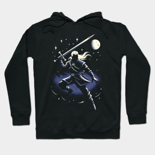 Monster Slayer Silhouette by Moonlight - Dark Fantasy Hoodie